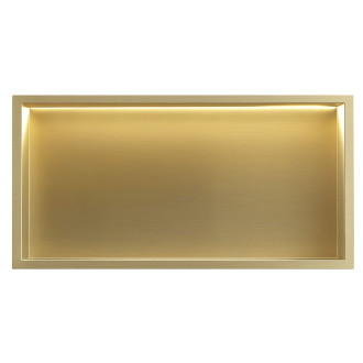 REA vestavná koupelnová police LED 30x60 brush gold REA-08543
