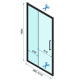 Rea Sprchová kabina Rapid Slide Gold Brush KPL-K5656