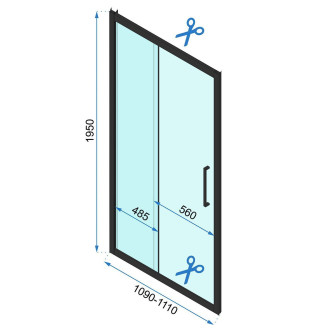 Rea Sprchová kabina Rapid Slide Gold Brush KPL-K5656