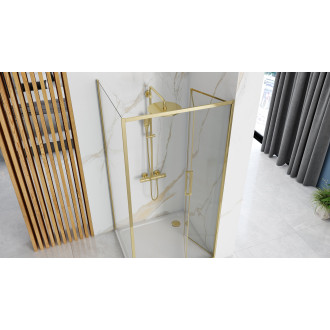 Rohový sprchový kout REA RAPID FOLD Gold