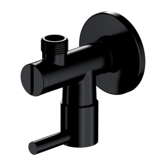 Omnires rohový ventil, černá polomat 8857BL