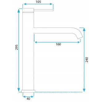 Rea Umyvadlová baterie REA CLIF Brush Copper HIGH REA-B2088