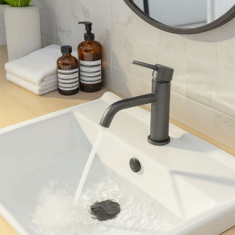 REA Lungo Umyvadlová baterie nízká, titan REA-B8985