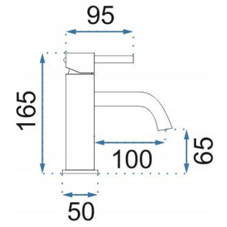 REA Lungo Umyvadlová baterie nízká, titan REA-B8985