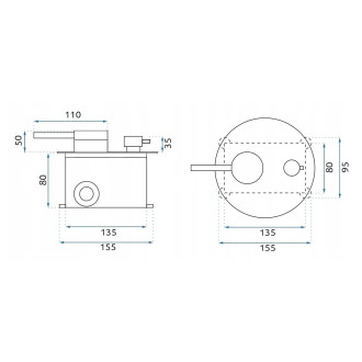 REA Podomítková sprchová sada Foss Clif Nickel Brush + BOX REA-P5969