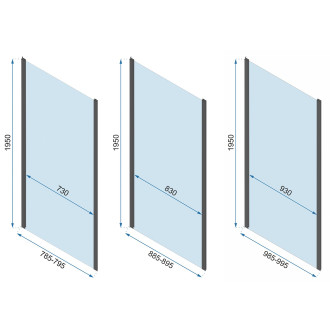 Rea Rapid Slide Sprchová kabina, chrom KPL-09116
