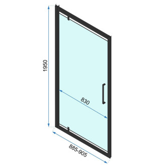 Rea Rohový sprchový kout REA RAPID SWING KPL-09410