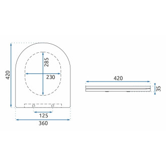 Rea Sedátko WC CARLO FLAT UF BLACK MATT REA-C6004