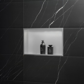 Rea Zápustná police pro vestavbu 30x45, kartáčovaná ocel REA-05601