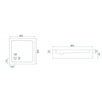 Rea Sprchový kout REA City 80x80 Gold Brush REA-K6444