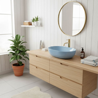 Rea Umyvadlo na desku REA LISA L.BLUE SHINY REA-U6620