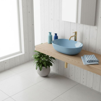 Rea Umyvadlo na desku REA LISA L.BLUE SHINY REA-U6620