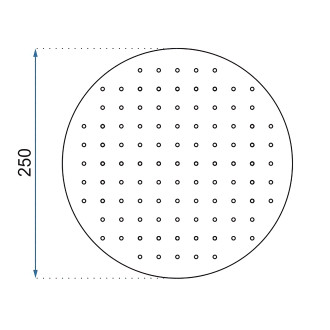 Rea Dešťová sprcha Rea Black Matt 25cm REA-P0501