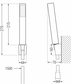 Mexen Libra R77 vanová baterie se sprchovým setem, zlatá - 74513R77-50