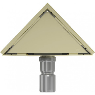 Mexen FLAT trojúhelníkový odtkový žlab 20x20 cm, zlatá 1510320