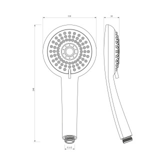 Omnires ABE ABE-RCRB ruční sprcha, chrom-bílá