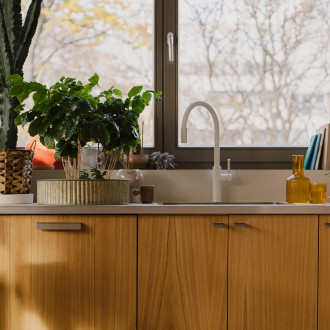 Omnires SWITCH Dřezová baterie s připojením na vodní filtr, bílá mat  SW9057WM