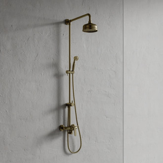 Omnires ART DECO nástěnný sprchový systém, kartáčovaný antický bronz AD5144BR