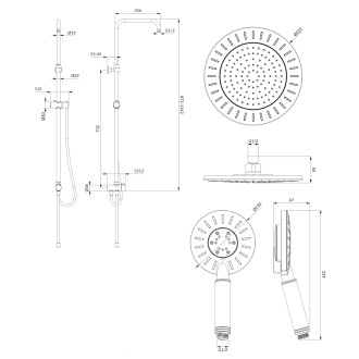 Omnires NEVADA SYSNEVADACRB sprchový set, chrom/bílá