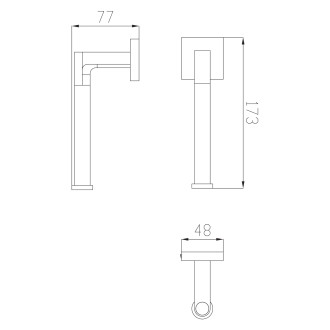 Omnires TYBER Držák na toaletní papír, chrom TB50510CR
