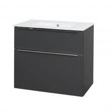 Mailo, koupelnová skříňka s keramickým umyvadlem, 810x720x476 mm, spodní, antracit CN531