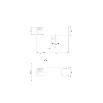 Omnires  8876CR Vyústění sprchy včetně držáku, chrom