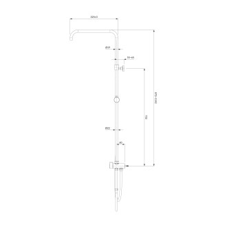 Omnires UNI UN10042CR sprchový set, chrom
