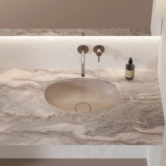 Omnires Shell M+ podstavné umyvadlo, 48 × 31 cm, dune beige mat SHELL480UPDB