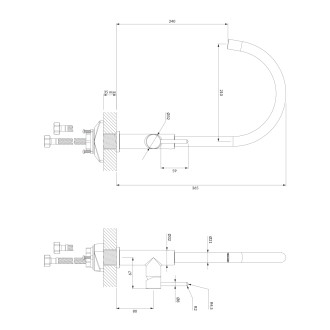 Omnires Y Y1251CPB Dřezová baterie, kartáčovaná měď