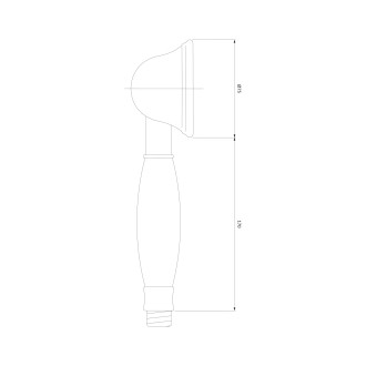 Omnires ART DECO ruční sprcha, chrom lesk ARTDECO-RCR