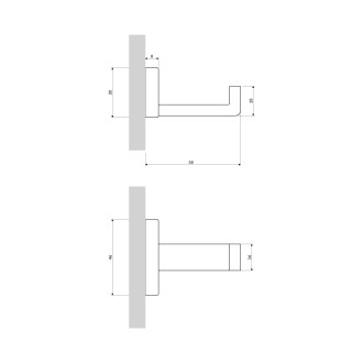 Omnires DARLING DA70110GL Háček, zlatá
