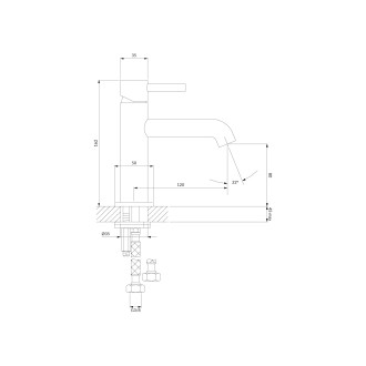 Omnires Y Y1210NCP Umyvadlová baterie, měď