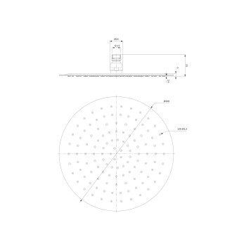 Omnires ULTRA SLIMLINE WGU130CR sprchová hlavice 30cm, chrom