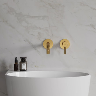 Omnires Y podomítková umyvadlová baterie s hubicí, díl, zlatý lesk Y1215HLROGL