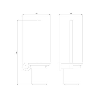 Omnires MODERN PROJECT MP60620CPB WC štětka, kartáčovaná měď