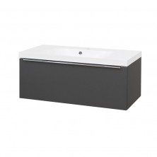 Mailo, koupelnová skříňka s umyvadlem z litého mramoru, 1010x415x476 mm, antracit CN537M