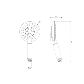 Omnires NEVADA NEVADA-RCRB ruční sprcha, chrom-bílá