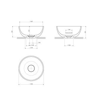 Omnires Shell M+ umyvadlo na desku, ?35 cm písková béžová matná SHELL350UNDB