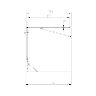 Omnires MANHATTAN ADR80XCRTR Sprchová boční stěna 80, chrom
