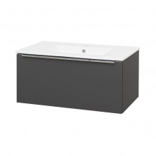 Mailo, koupelnová skříňka s keramickým umyvadlem, 810x385x476 mm, antracit CN536
