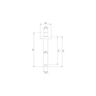 Omnires  RS22CR Stropní sprchové rameno 24cm, chrom