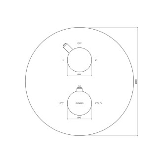Omnires Y Y1236ROCP Sprchová/vanová podomítková termostatická baterie, měď