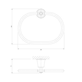 Omnires ART LINE AL53230GL Držák an ručníky, zlatá