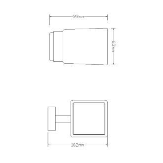 Omnires LIFT 8158CR Držák se sklenicí, chrom
