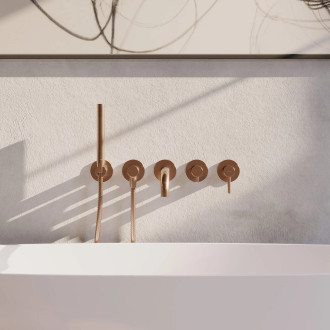 Omnires Y Vanová baterie 5-otvorová podomítková, kartáčovaná měď  Y1237-1CPB