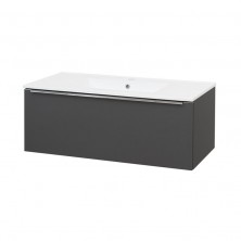 Mailo, koupelnová skříňka s keramickým umyvadlem, 1010x385x476 mm, spodní, antracit CN537