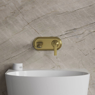 Omnires Armance podomítková umyvadlová baterie, kartáčovaná mosaz AM5215BSB