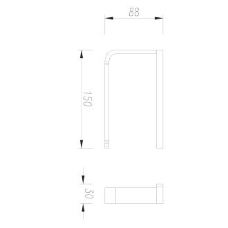 Omnires LUGANO LU30510CR Držák na toaletní papír, chrom