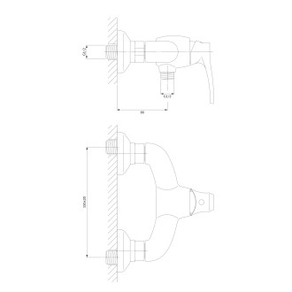Omnires ART DECO sprchová baterie, chrom lesk AD5140CR