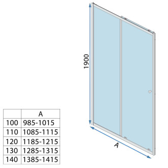 REA Sprchové dveře Primo Slide 120 Chrome REA-K0566